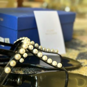 Stuart Weitzman Pearl Jelly Sandal, size 8